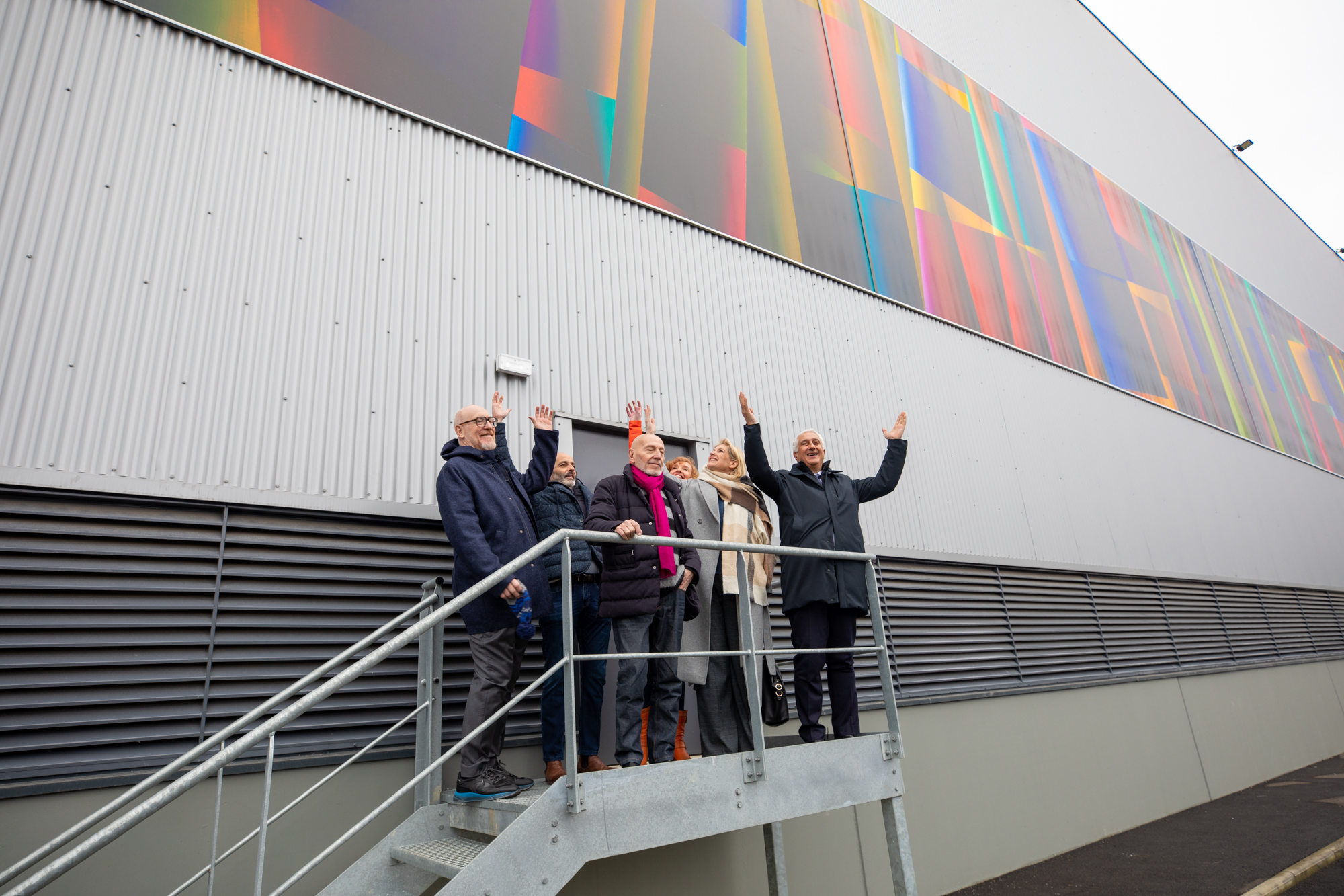 L'inauguration de l'œuvre d'art Les Lueurs de Rungis à Rungis