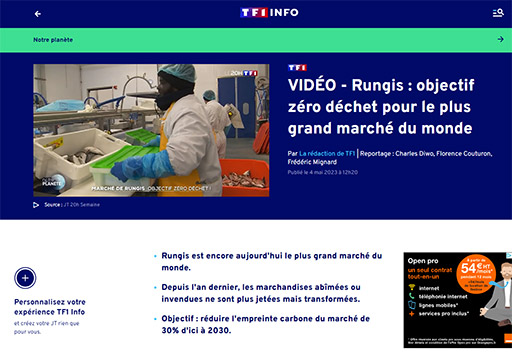 tf1infos objectif zero dechets pour le marche de rungis