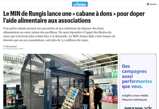 le parisien cabane a dons marche de rungis