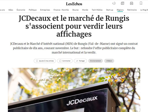 les echos rungis et jc decaux