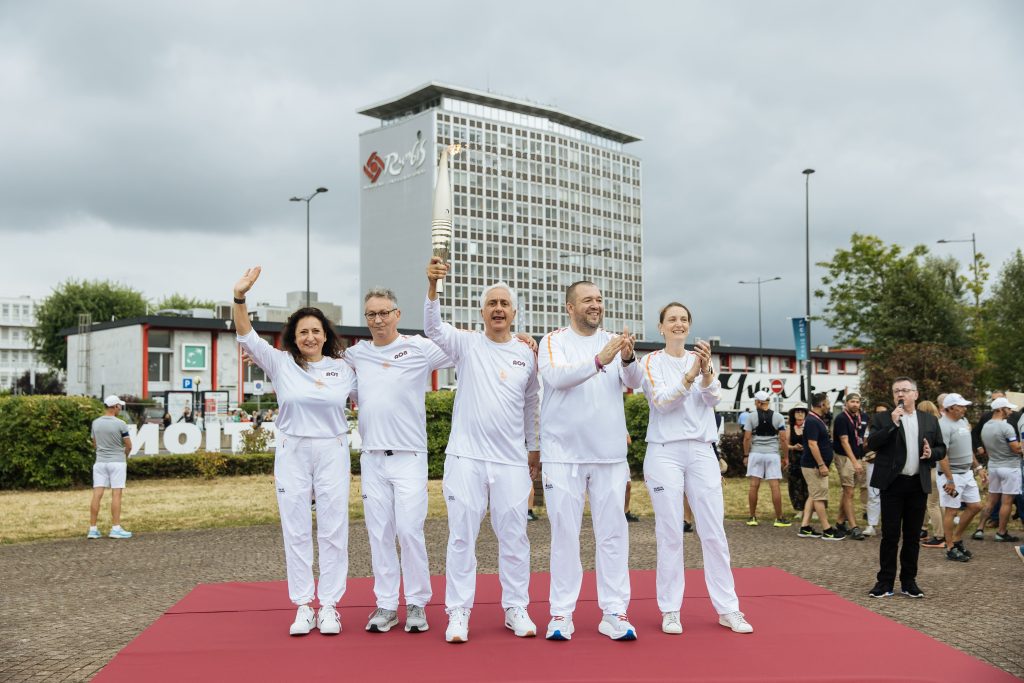 flamme olympique au marche de rungis