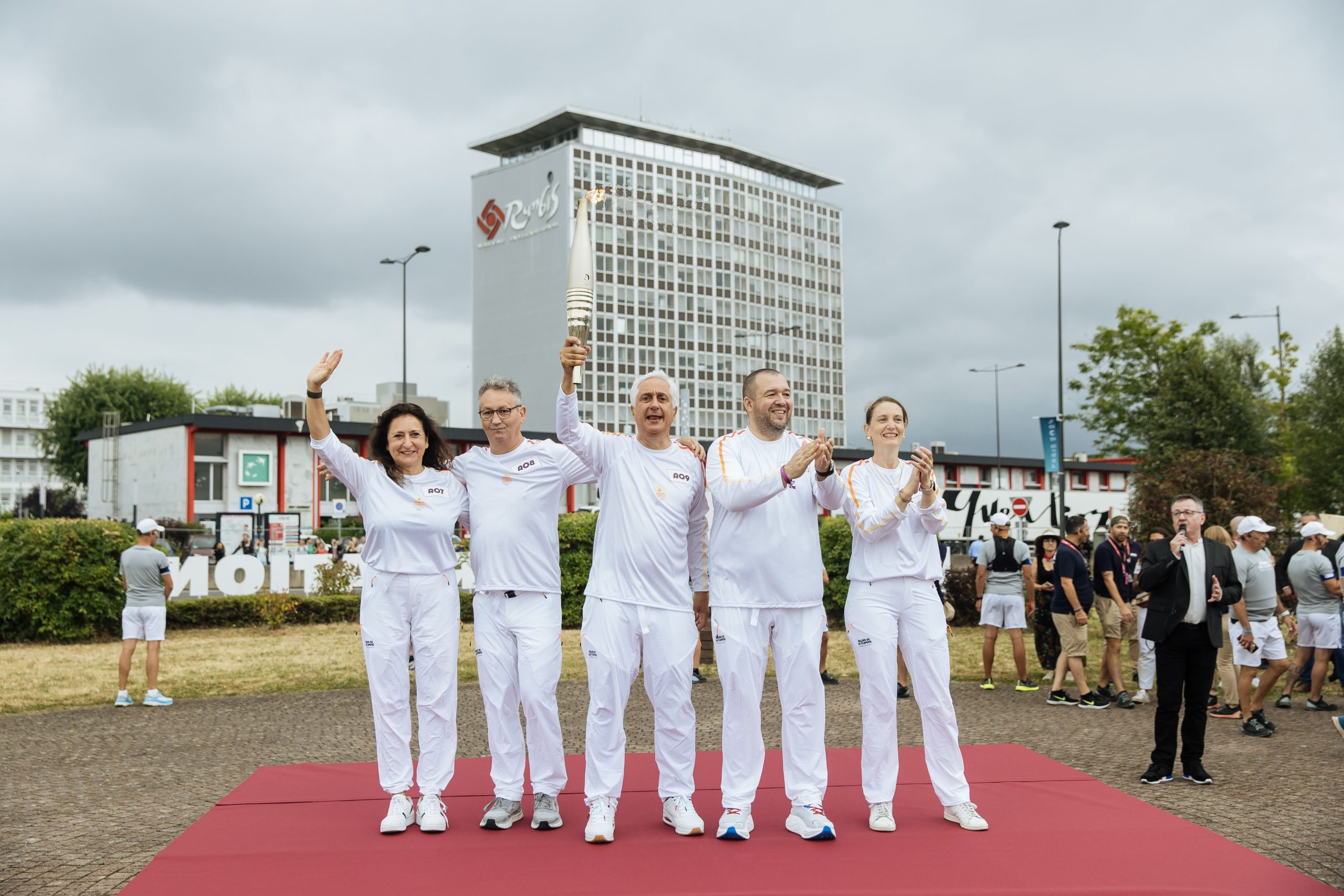 flamme olympique au marche de rungis